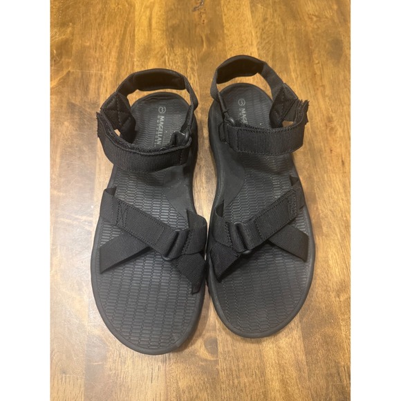 Magellan Outdoors Sport Sandals Adjustable Straps Black Mens Size 10‎ - Picture 1 of 8